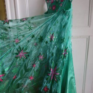 Elsa Frozen Fever Costume 6 - Halloween Gown Princess Chasing Fireflies Disney